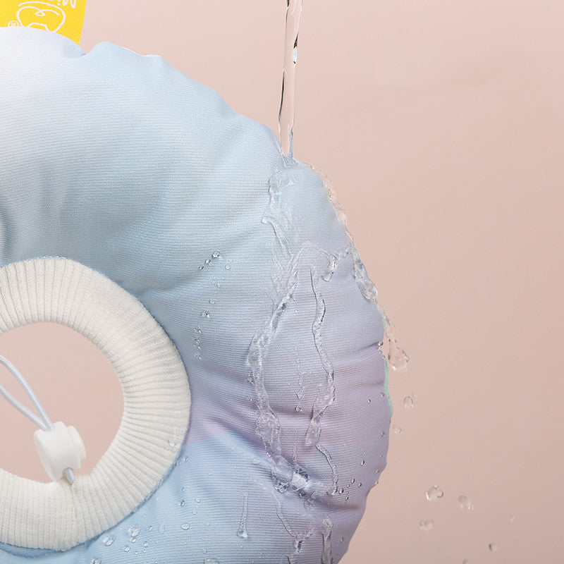 KFX-5152957 Rainbow Gradient Soft Waterproof Headgear for Pets - Sterilization Ring for Cats and Small Dogs