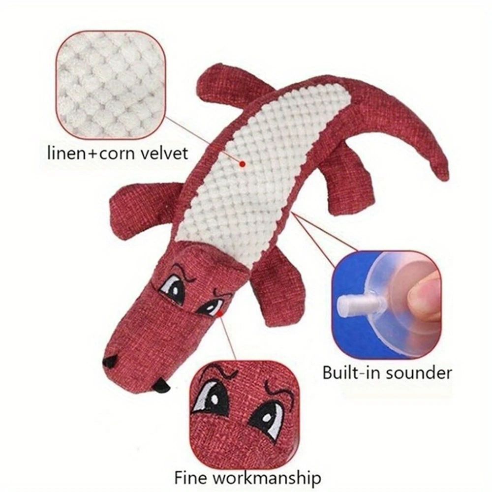 KFX-5155005 Plush Bite-Resistant Dog Toy with Squeaker for Molar Chewing – Ideal for All Breeds