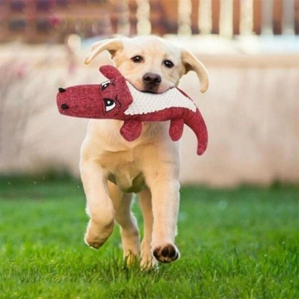 KFX-5155005 Plush Bite-Resistant Dog Toy with Squeaker for Molar Chewing – Ideal for All Breeds