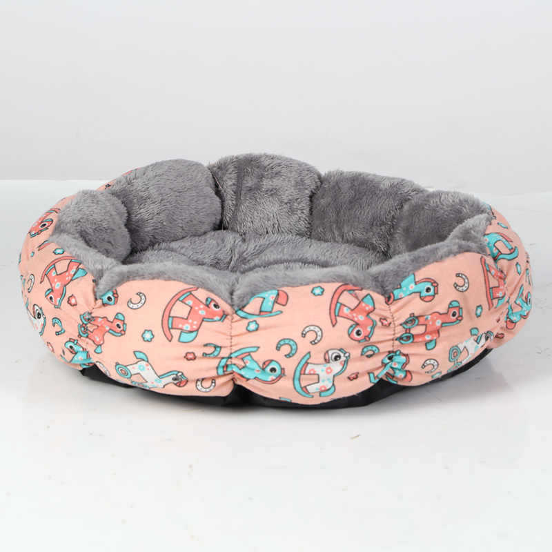 KFX-5158589 Calming Donut Pet Bed for Cats and Small Dogs - Fluffy Round Design for Indoor Comfort