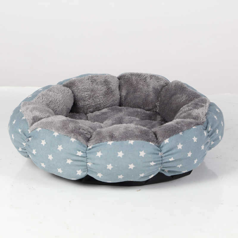 KFX-5158589 Calming Donut Pet Bed for Cats and Small Dogs - Fluffy Round Design for Indoor Comfort