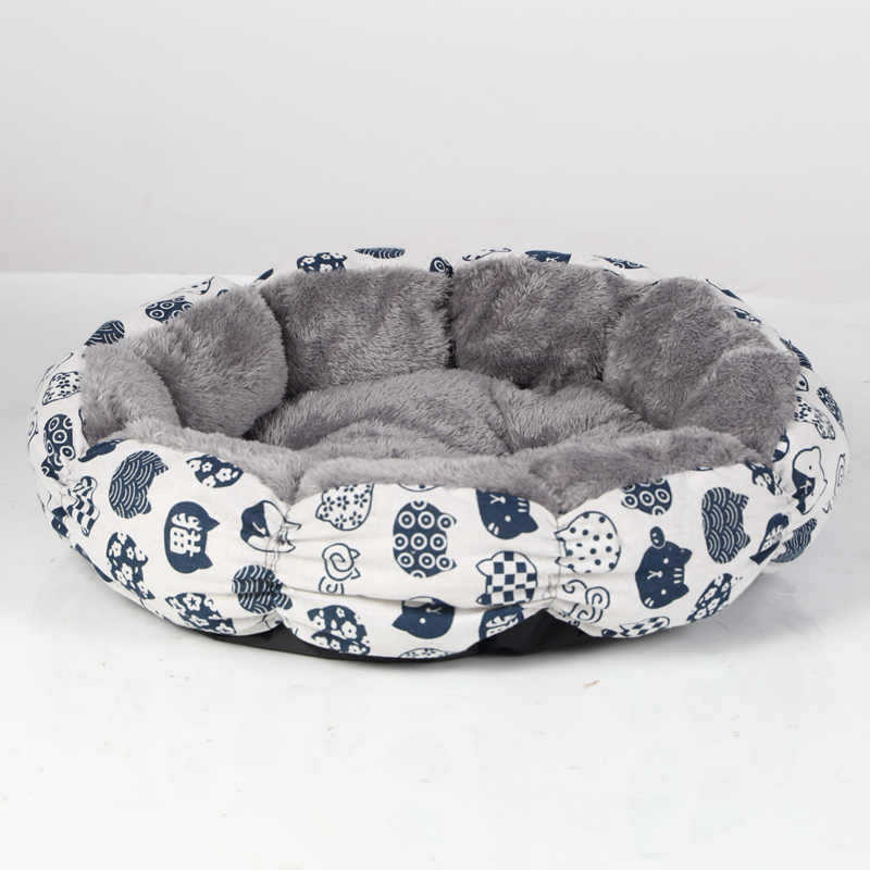 KFX-5158589 Calming Donut Pet Bed for Cats and Small Dogs - Fluffy Round Design for Indoor Comfort