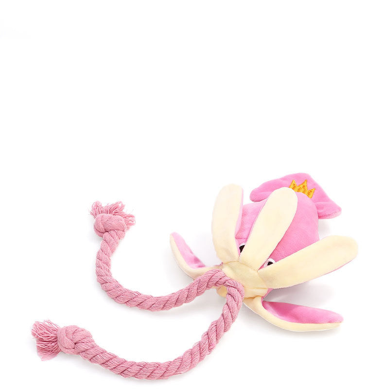 KFX-5160765 Plush Interactive Octopus Toy for Cats and Dogs with Squeaker - Chew and Play Activity