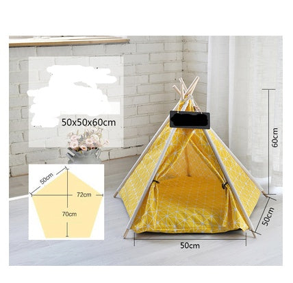 KFX-5161149 Detachable and Washable Four-Season Universal Pet Nest with Solid Wood Support and High-Elastic Padding