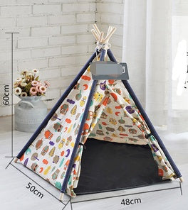 KFX-5161149 Detachable and Washable Four-Season Universal Pet Nest with Solid Wood Support and High-Elastic Padding