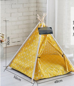 KFX-5161149 Detachable and Washable Four-Season Universal Pet Nest with Solid Wood Support and High-Elastic Padding