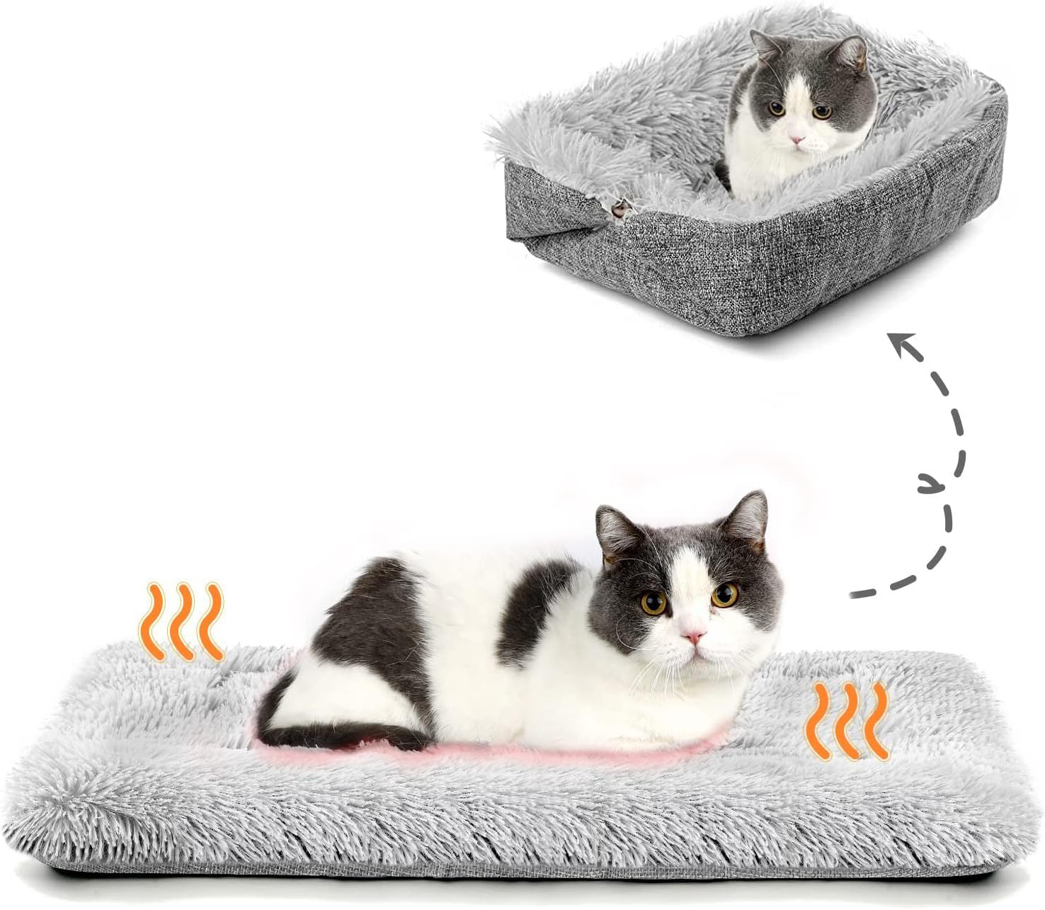 KFX-5162941 Self-Heating Plush Washable Dog Sleeping Mat - Soft and Comfortable Pet Pad in Multiple Colors
