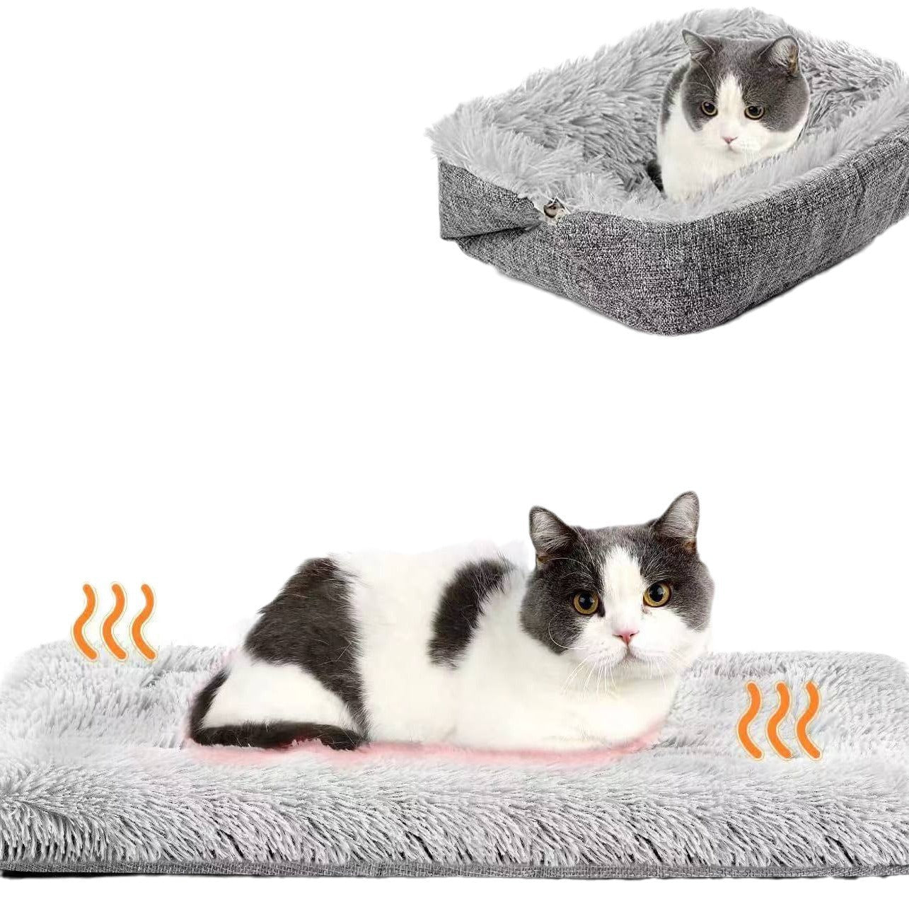 KFX-5162941 Self-Heating Plush Washable Dog Sleeping Mat - Soft and Comfortable Pet Pad in Multiple Colors
