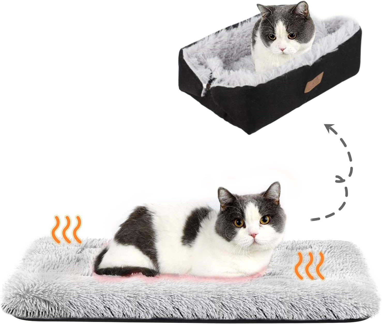 KFX-5162941 Self-Heating Plush Washable Dog Sleeping Mat - Soft and Comfortable Pet Pad in Multiple Colors