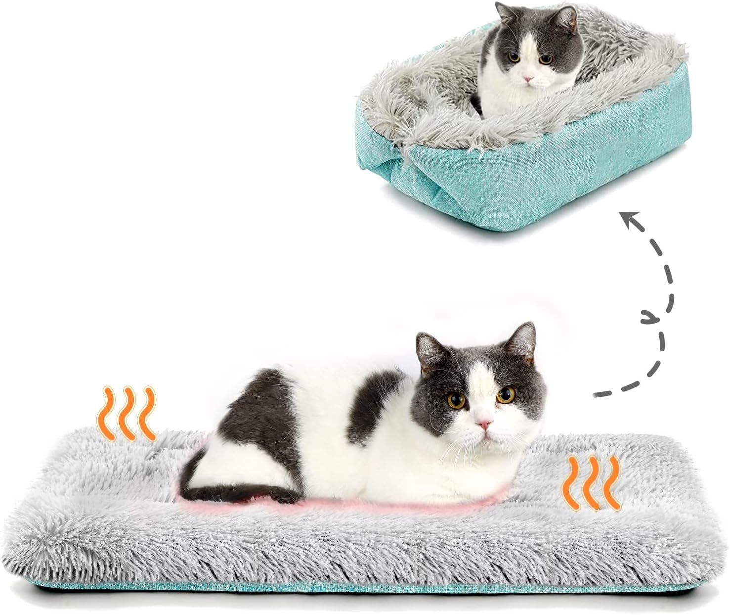KFX-5162941 Self-Heating Plush Washable Dog Sleeping Mat - Soft and Comfortable Pet Pad in Multiple Colors