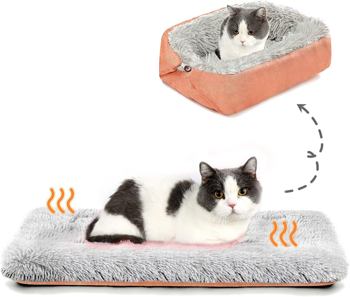 KFX-5162941 Self-Heating Plush Washable Dog Sleeping Mat - Soft and Comfortable Pet Pad in Multiple Colors