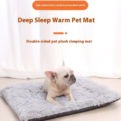 KFX-5162941 Self-Heating Plush Washable Dog Sleeping Mat - Soft and Comfortable Pet Pad in Multiple Colors
