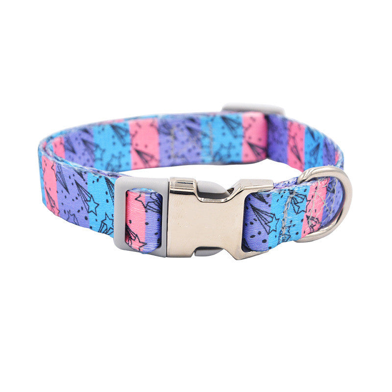 KFX-5163069 Personalized Colorful Dog Collar with Engraved Nameplate for Small to Large Breeds