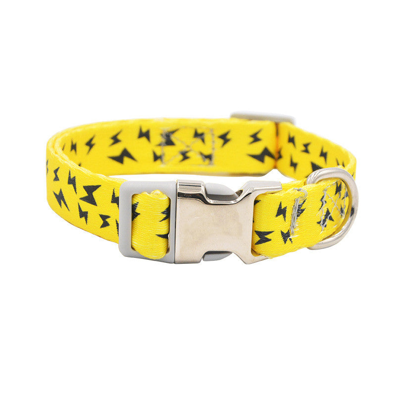 KFX-5163069 Personalized Colorful Dog Collar with Engraved Nameplate for Small to Large Breeds