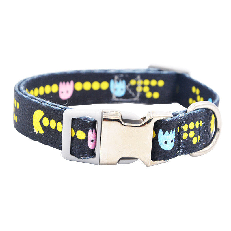 KFX-5163069 Personalized Colorful Dog Collar with Engraved Nameplate for Small to Large Breeds