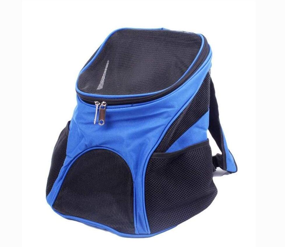 KFX-5163325 Pet Travel Backpack Carrier - Breathable Polyester Design, Medium Softness, 30x25x35cm, Available in Red, Sky Blue, Black, Coffee