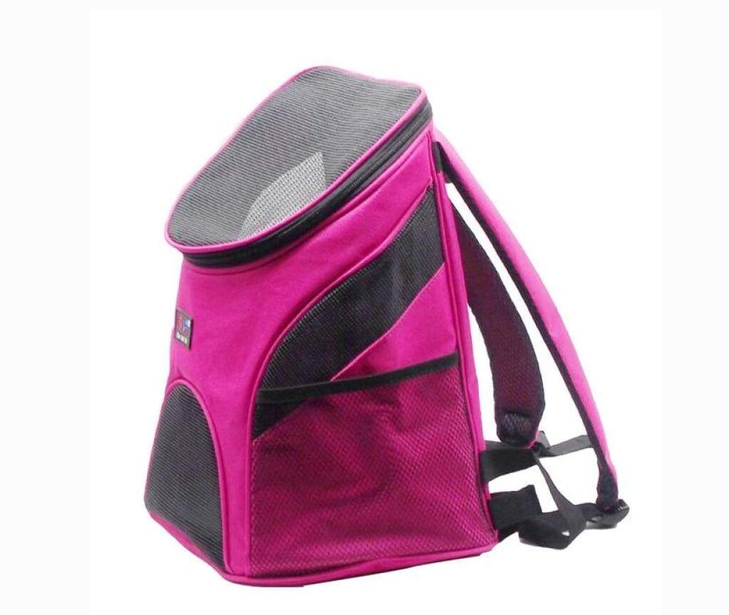KFX-5163325 Pet Travel Backpack Carrier - Breathable Polyester Design, Medium Softness, 30x25x35cm, Available in Red, Sky Blue, Black, Coffee