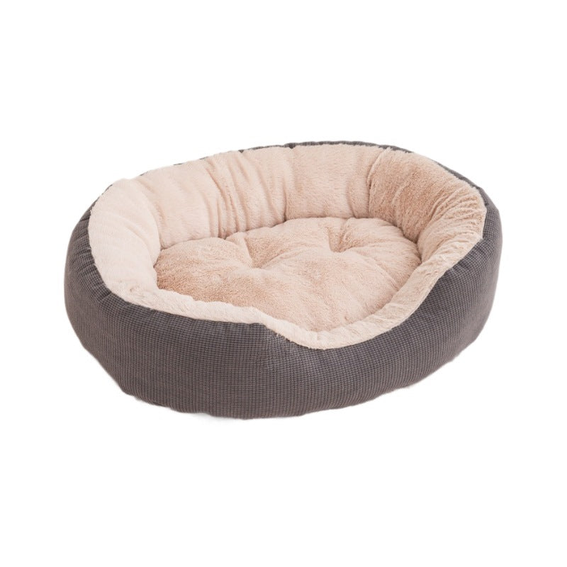 KFX-5165117 Warm Removable Washable Scratch-resistant Fleece-lined Cat Nest in Gray, Khaki, and Bright Yellow