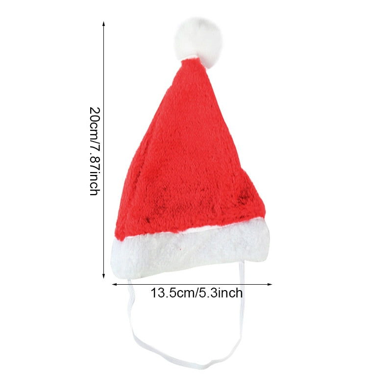 KFX-5165245 Plush Holiday Pet Hat with Windproof Design for Christmas Celebrations