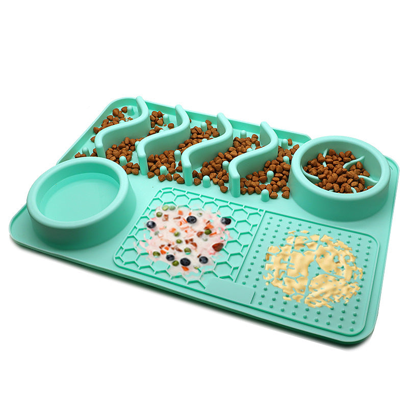 KFX-5167037 Multifunctional Silicone Pet Licking Mat for Dogs and Puppies - Slow Feeder with Various Textures