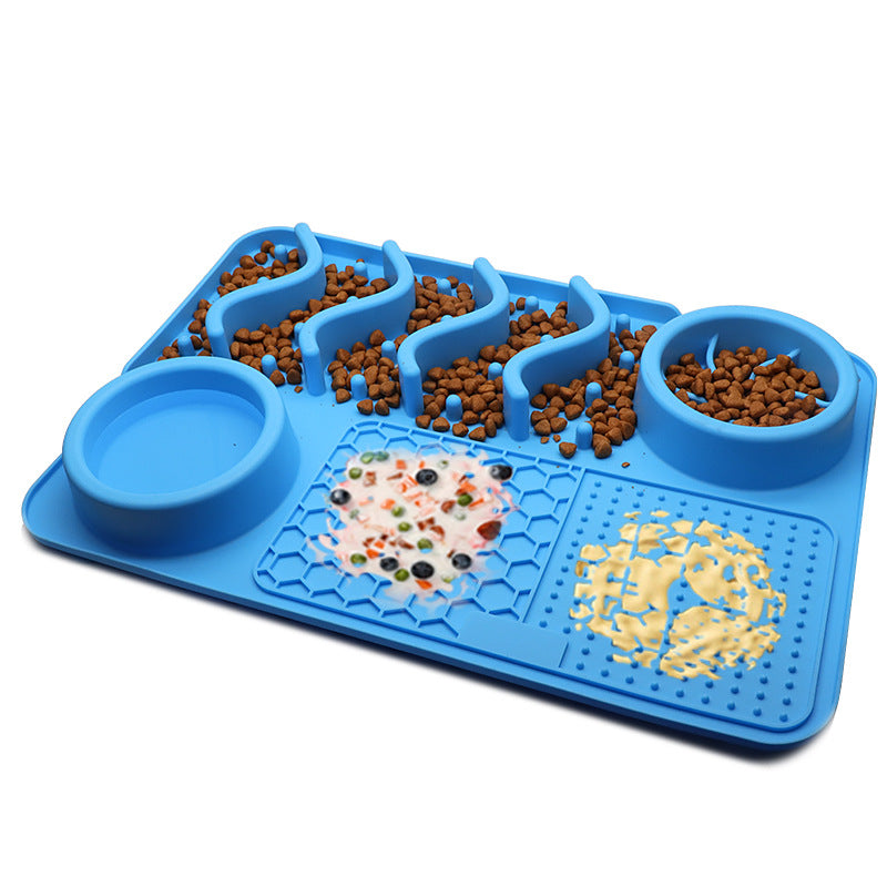 KFX-5167037 Multifunctional Silicone Pet Licking Mat for Dogs and Puppies - Slow Feeder with Various Textures