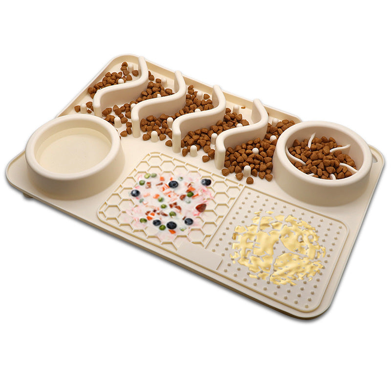 KFX-5167037 Multifunctional Silicone Pet Licking Mat for Dogs and Puppies - Slow Feeder with Various Textures