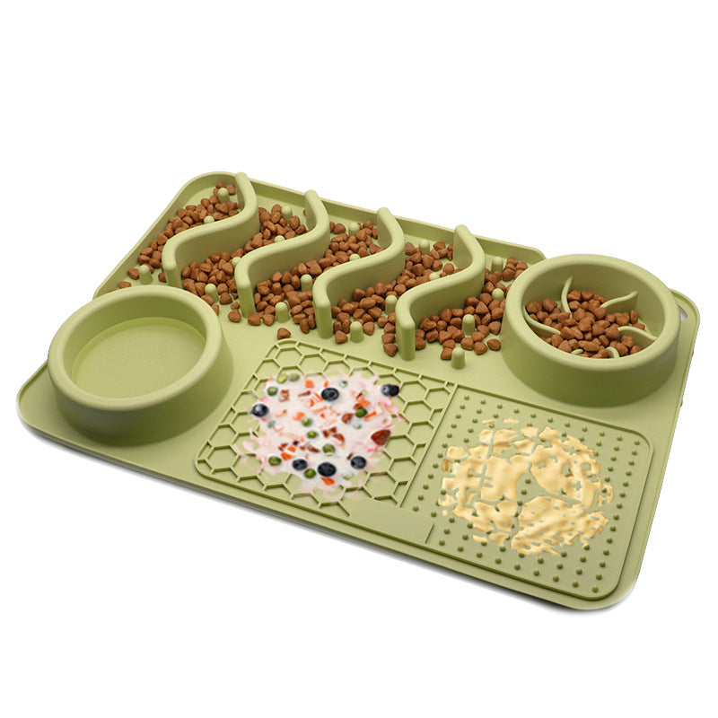 KFX-5167037 Multifunctional Silicone Pet Licking Mat for Dogs and Puppies - Slow Feeder with Various Textures