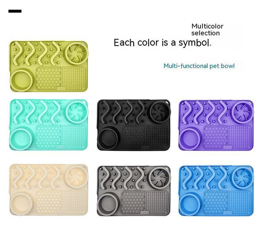 KFX-5167037 Multifunctional Silicone Pet Licking Mat for Dogs and Puppies - Slow Feeder with Various Textures
