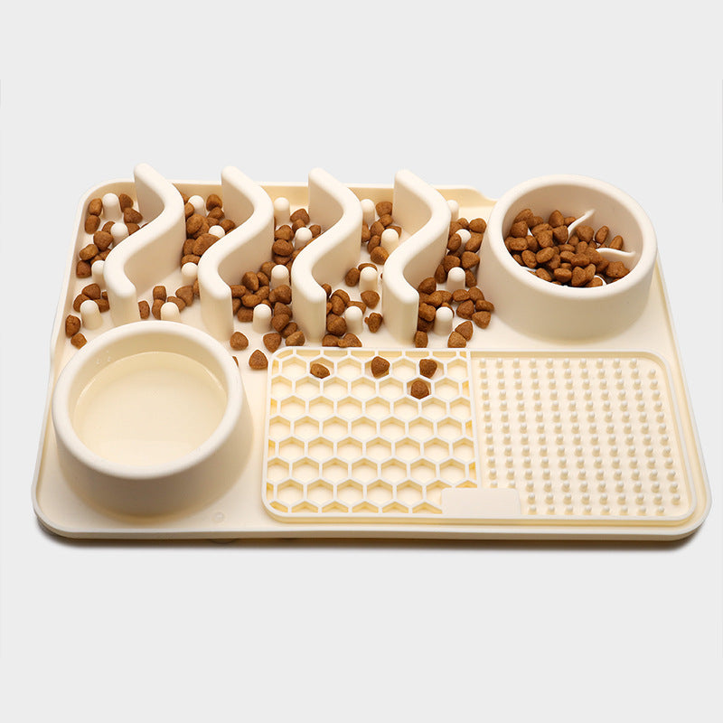 KFX-5167037 Multifunctional Silicone Pet Licking Mat for Dogs and Puppies - Slow Feeder with Various Textures