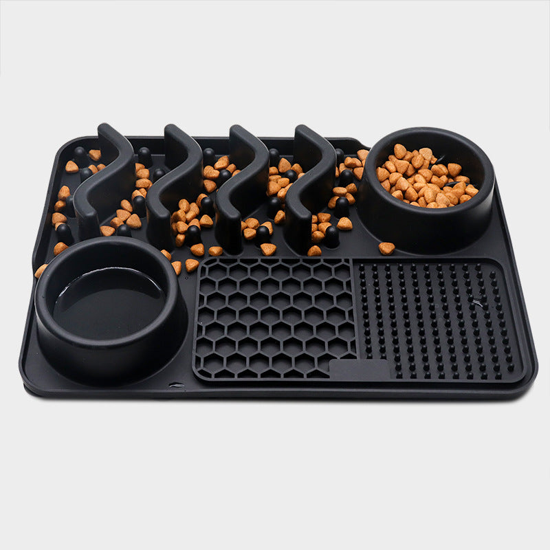 KFX-5167037 Multifunctional Silicone Pet Licking Mat for Dogs and Puppies - Slow Feeder with Various Textures