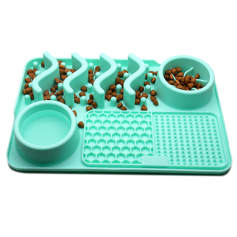 KFX-5167037 Multifunctional Silicone Pet Licking Mat for Dogs and Puppies - Slow Feeder with Various Textures