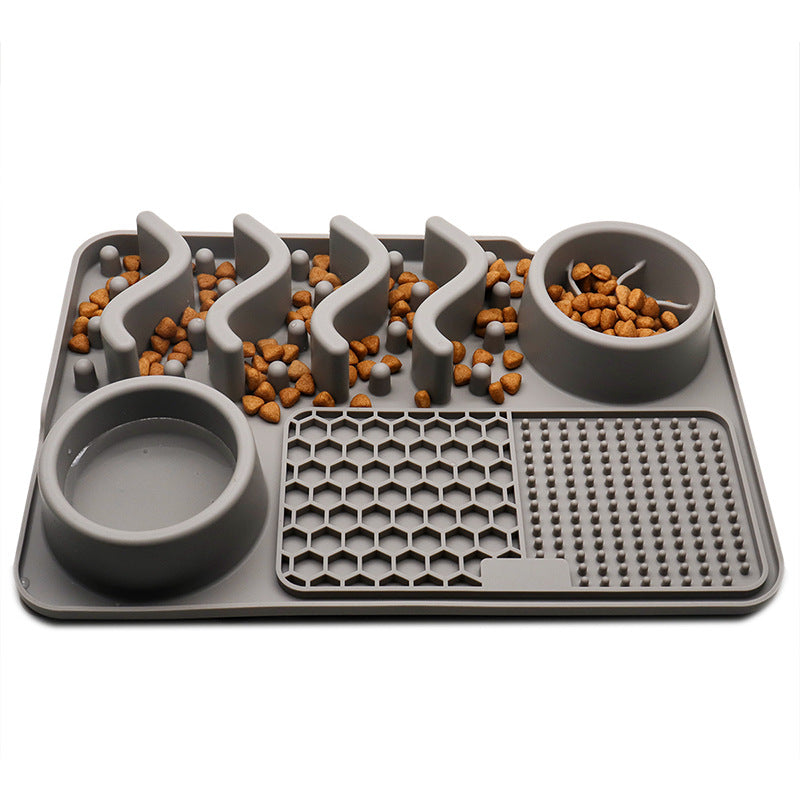 KFX-5167037 Multifunctional Silicone Pet Licking Mat for Dogs and Puppies - Slow Feeder with Various Textures