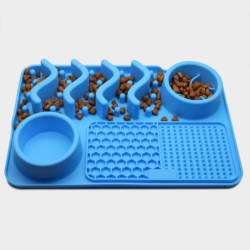 KFX-5167037 Multifunctional Silicone Pet Licking Mat for Dogs and Puppies - Slow Feeder with Various Textures