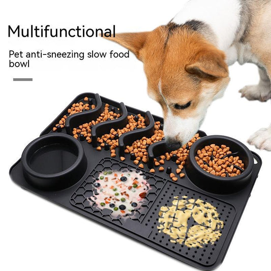 KFX-5167037 Multifunctional Silicone Pet Licking Mat for Dogs and Puppies - Slow Feeder with Various Textures