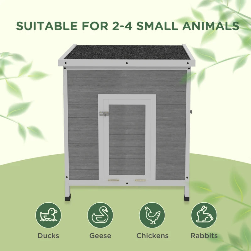 KFX-5170493 Spacious Duck Coop with Openable Roof and Removable Floor for Easy Cleaning