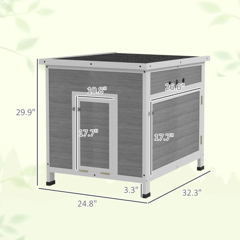 KFX-5170493 Spacious Duck Coop with Openable Roof and Removable Floor for Easy Cleaning