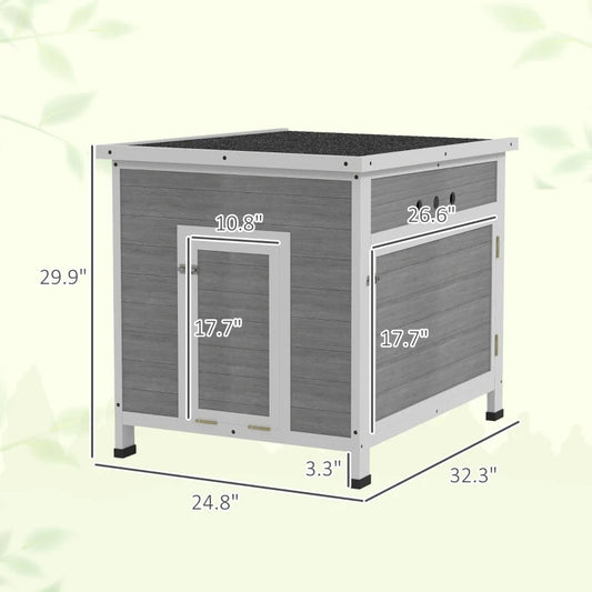 KFX-5170493 Spacious Duck Coop with Openable Roof and Removable Floor for Easy Cleaning