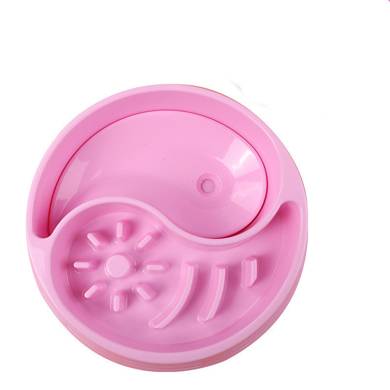 KFX-5170621 Anti-Choke Food and Water Bowl for Dogs and Cats - 1600ML Water & 600ML Food Capacity, PP Material, Blue/Pink