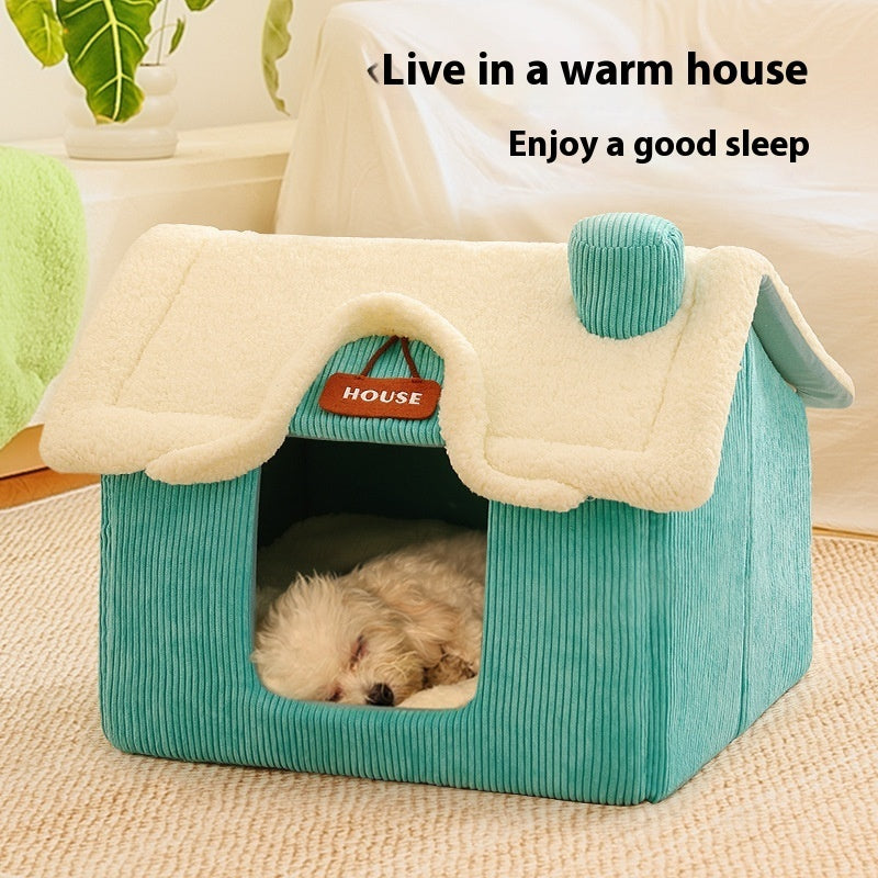 KFX-5170877 Cozy Cartoon-Printed Pet Bed for Small Dogs up to 5kg