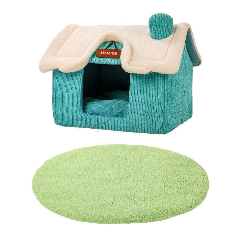 KFX-5170877 Cozy Cartoon-Printed Pet Bed for Small Dogs up to 5kg