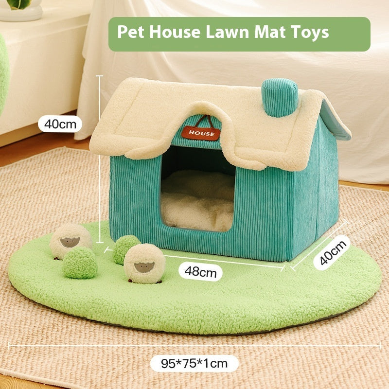 KFX-5170877 Cozy Cartoon-Printed Pet Bed for Small Dogs up to 5kg