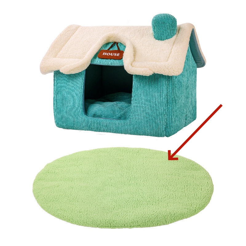 KFX-5170877 Cozy Cartoon-Printed Pet Bed for Small Dogs up to 5kg
