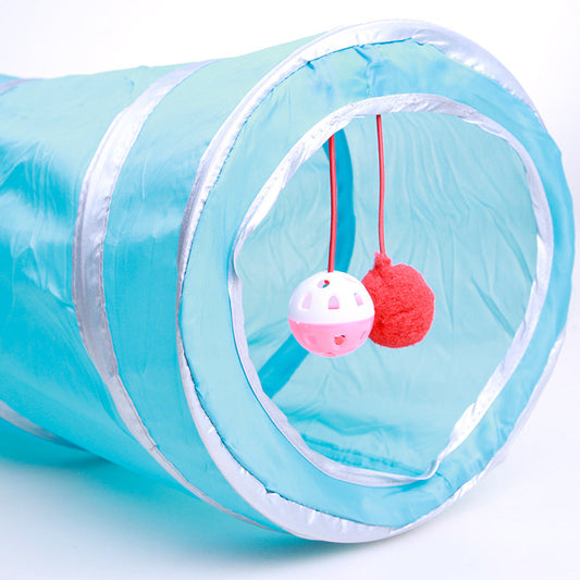 KFX-5171901 Foldable Cat Tunnel for Play, Rest, and Exploration - Durable Polyester Design