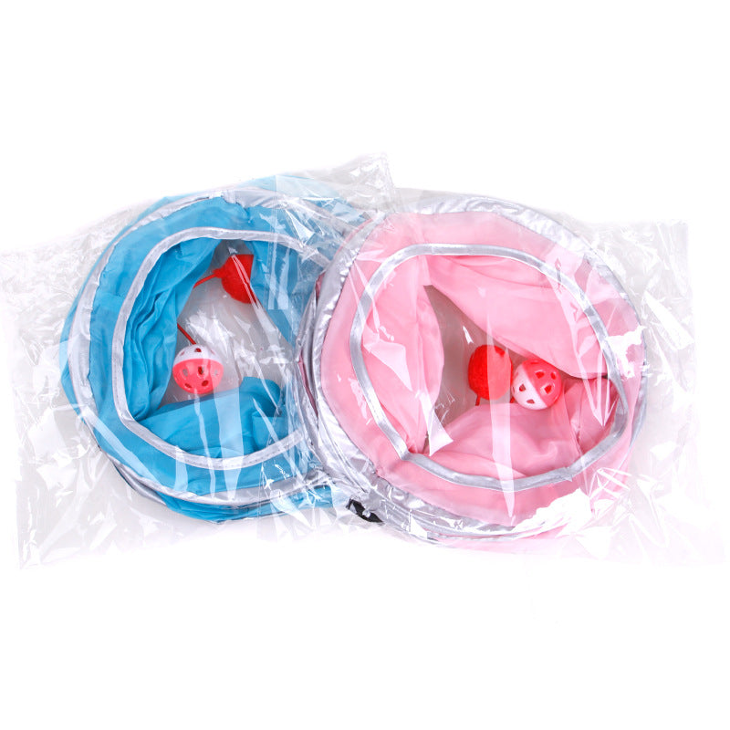 KFX-5171901 Foldable Cat Tunnel for Play, Rest, and Exploration - Durable Polyester Design