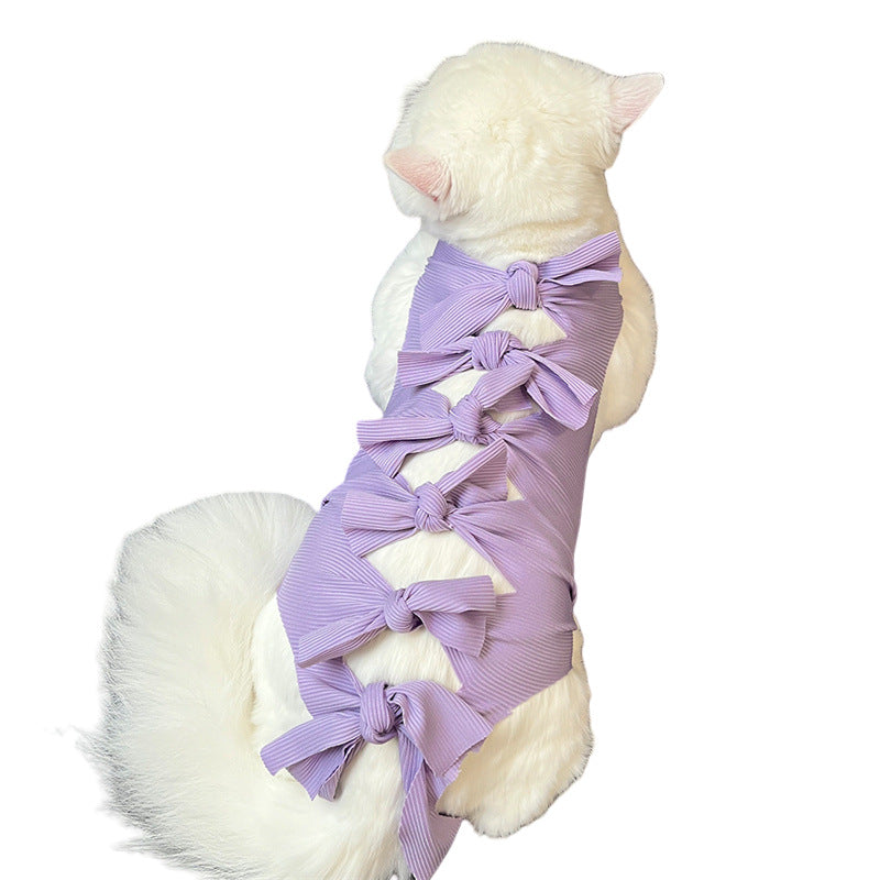 KFX-5172413 Lace-Up Post-Operation Cat Sterilization Clothing - Available in Various Colors and Sizes