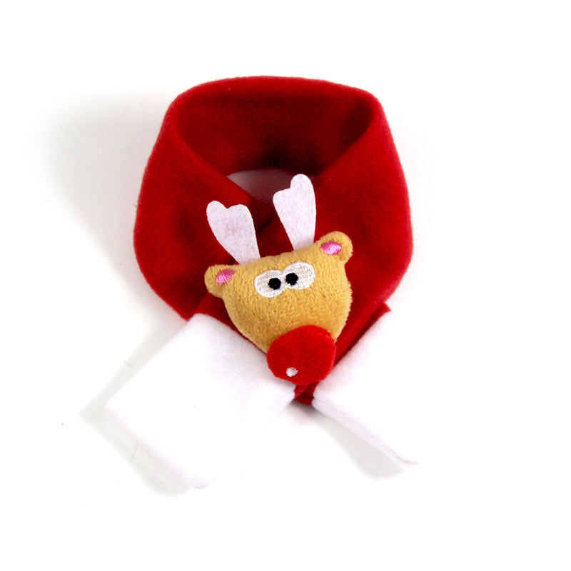 KFX-5173181 Cozy Santa Scarf Bow Tie Hat for Pets - Perfect Holiday Gift for Dogs and Cats