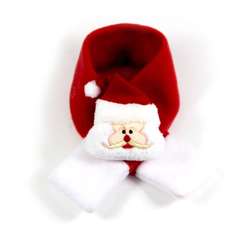 KFX-5173181 Cozy Santa Scarf Bow Tie Hat for Pets - Perfect Holiday Gift for Dogs and Cats