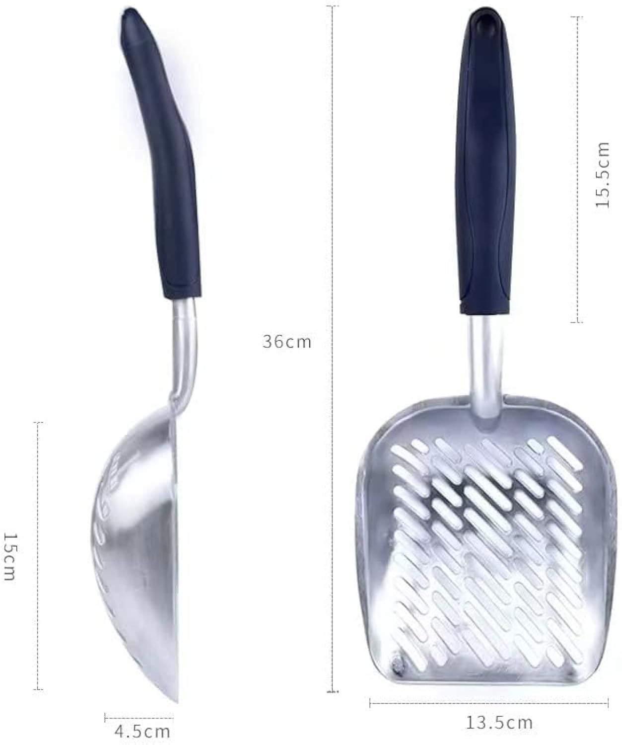 KFX-5174077 Non-Stick Cat Litter Scoop with Large Face and Long Handle for Easy Cleaning