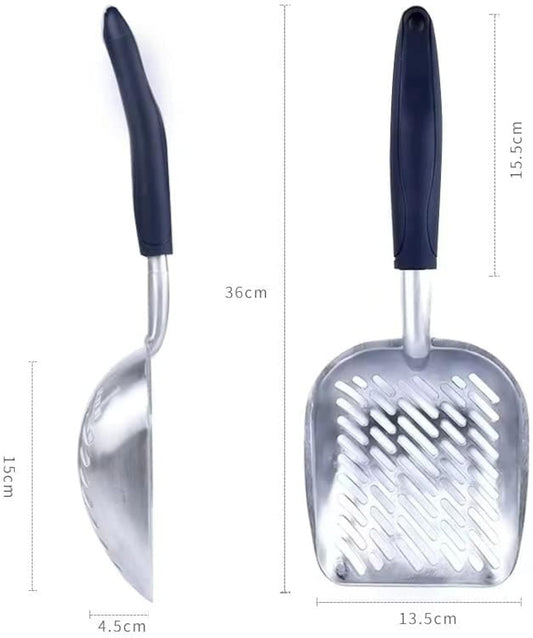 KFX-5174077 Non-Stick Cat Litter Scoop with Large Face and Long Handle for Easy Cleaning