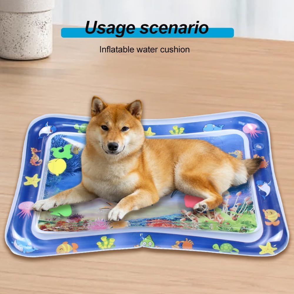 KFX-5179837 Sensor-Activated Thickened Water Play Mat for Cats – Inflatable Sensory Playtime Mat